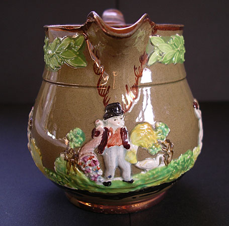 Wood Copper l Prattware jug