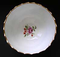 Fine antique English porcelain Chelsea-Derby bowl top view thumbnail link