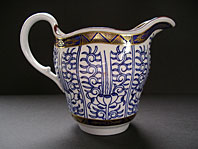 antique pottery image - FIRST PERIOD WORCESTER PORCELAIN BLUE AND WHITE CREAM JUG ROYAL LILY PATTERN BFS I.F.8 C.1775