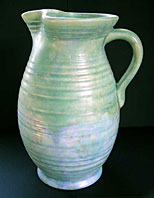 Art Deco pottery image - ART DECO BESWICK TRENTHAM ART WARE, LARGE JUG VASE SHAPE 28, DESIGNER SYMCOX C.1933-39