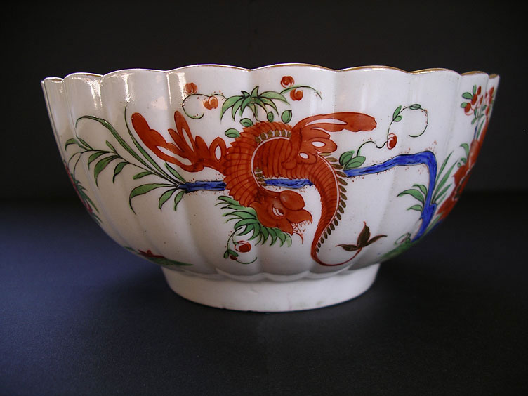Finest First Period Worcester Porcelain Japanese Style Jabberwocky Bowl c.1770-80